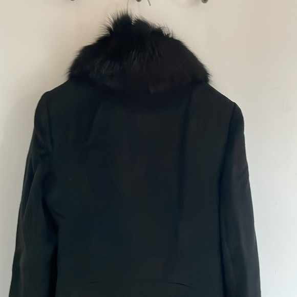 NWT $1798 SOPHIA CASHMERE LUXURY BLACK FOX FUR COAT MOB WIFE 2 (XS) - Picture 9 of 10